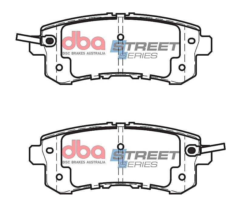 DBA Street Series Ceramic Brake Pads 127.8mm x 49.8mm DB2244SS - Rear