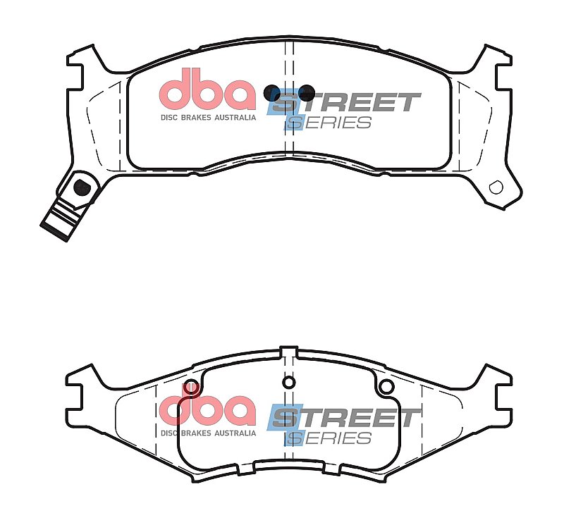 DBA Street Series Ceramic Brake Pads 165/172.2mm x 48.8/64.3mm DB2248SS - Front