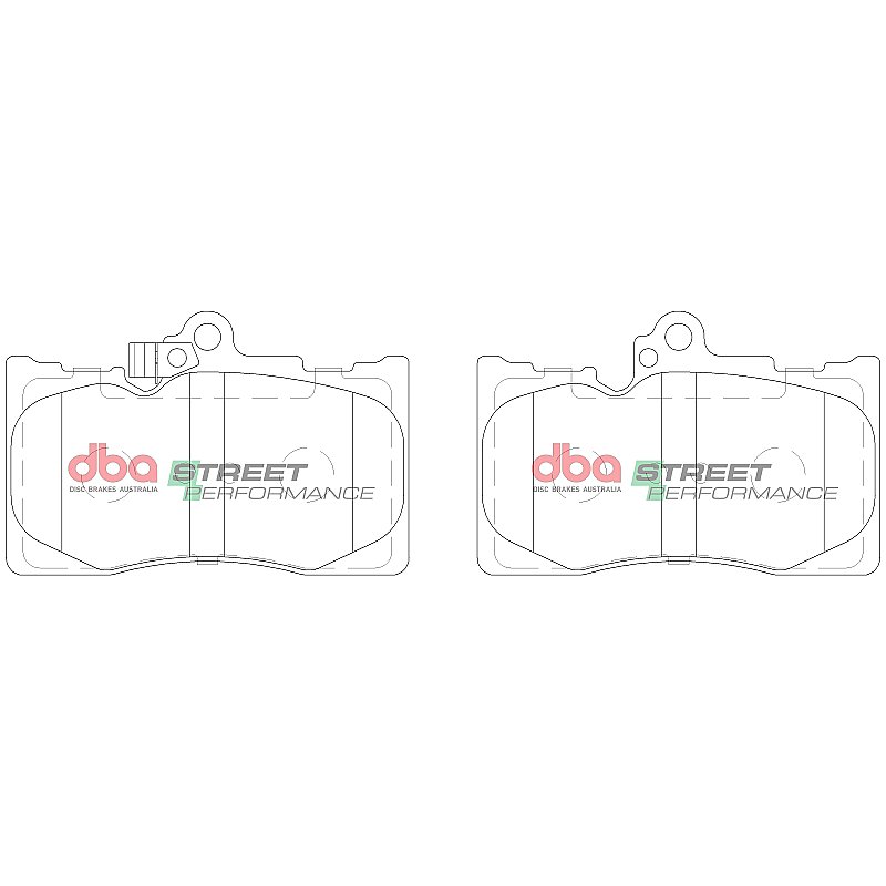 DBA Street Performance Brake Pads 118.5mm x 77.5mm DB2255SP - Front