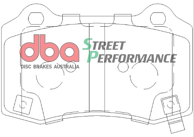 DBA Street Performance Brake Pads 109.7mm x 69.1mm DB2260SP - Rear
