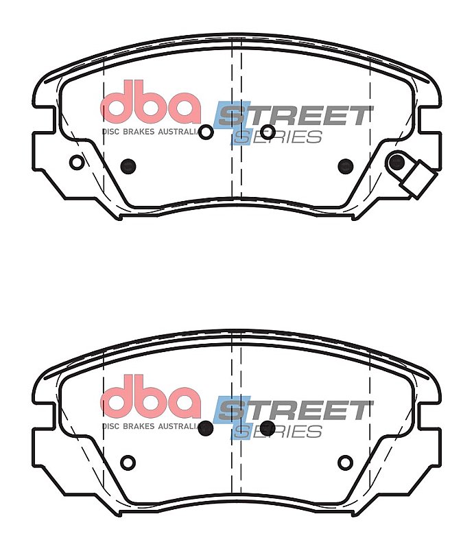 DBA Street Series Ceramic Brake Pads 131.3mm x 59.7mm DB2265SS - Front