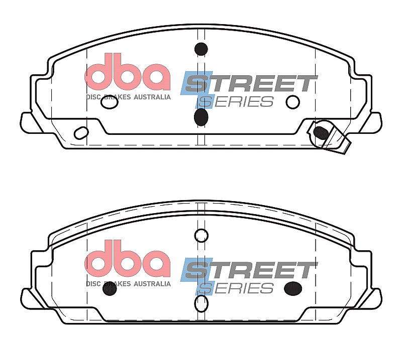 DBA Street Series Ceramic Brake Pads 153.4mm x 52.6mm DB2266SS - Front