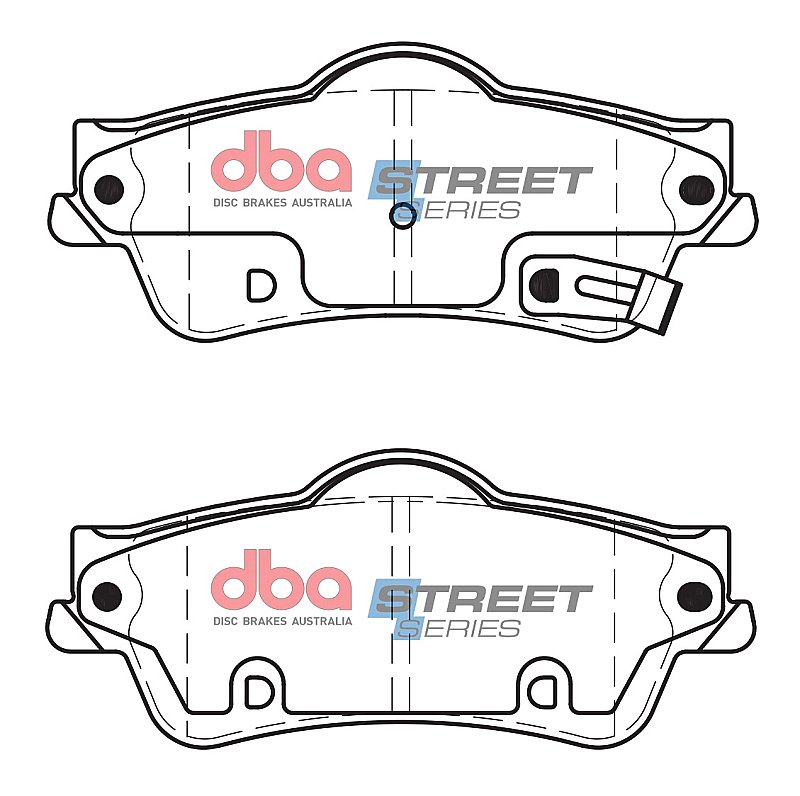 DBA Street Series Ceramic Brake Pads 121.3mm x 51mm DB2267SS - Rear