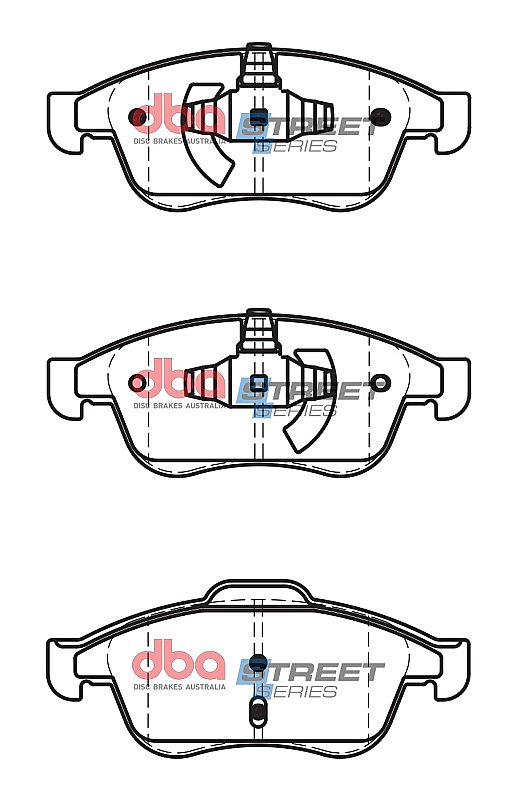 DBA Street Series Ceramic Brake Pads 155.2/155.2mm x 59.6/65mm DB2276SS - Front