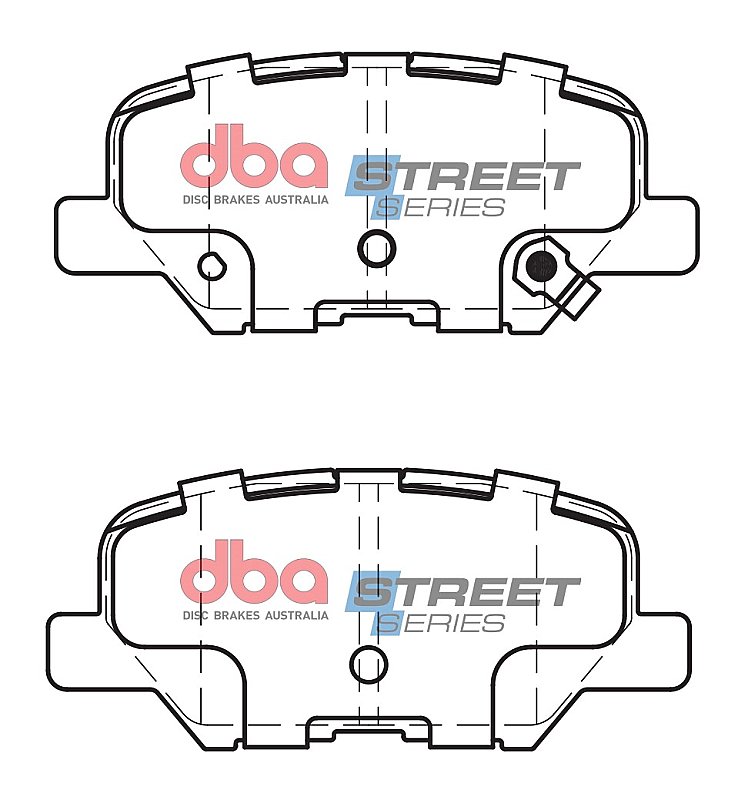 DBA Street Series Ceramic Brake Pads 101.3mm x 44mm DB2294SS - Rear