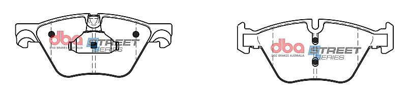 DBA Street Series Ceramic Brake Pads 155.2/154.7mm x 63.5/63.6mm DB2295SS - Front