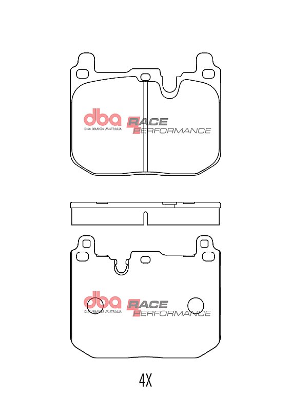 DBA Race Performance Brake Pads 112.3mm x 72.5mm DB2299RP - Front