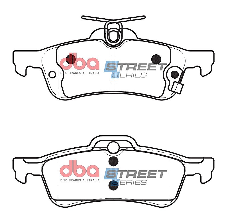 DBA Street Series Ceramic Brake Pads 123.2mm x 43.6mm DB2309SS - Rear