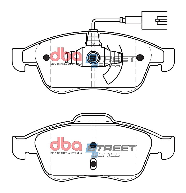 DBA Street Series Ceramic Brake Pads 155.2/155.2mm x 59.6/65mm DB2312SS - Front