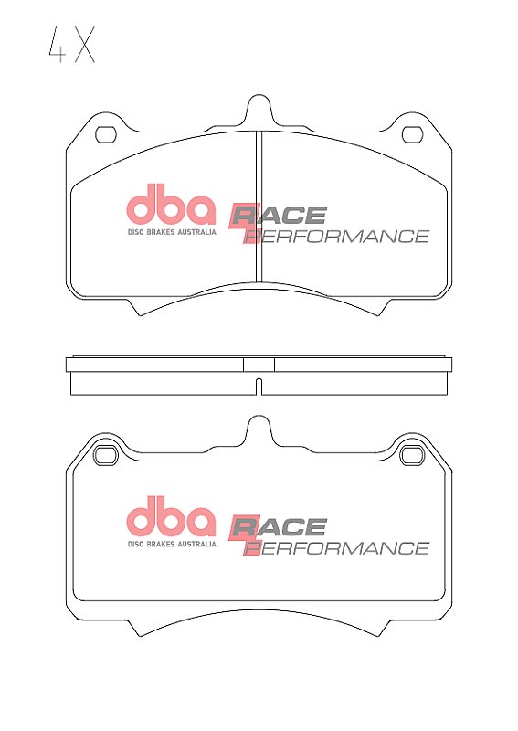 DBA Race Performance Brake Pads 175.4mm x 101.1mm DB2317RP - Front