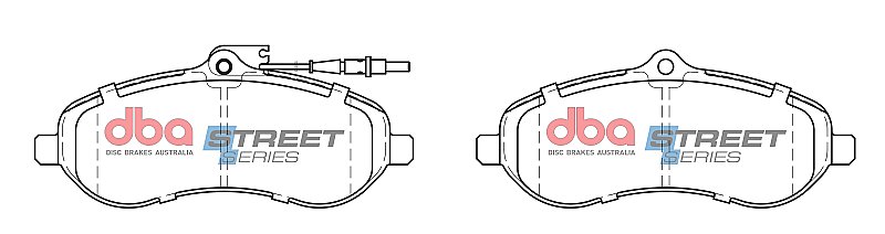 DBA Street Series Ceramic Brake Pads 162mm x 67.6mm DB2326SS - Front