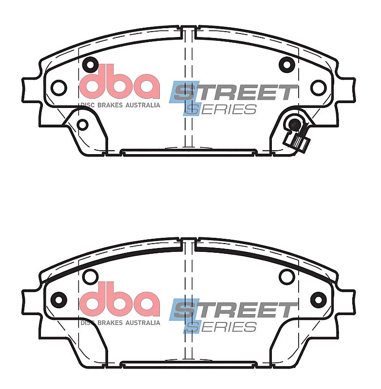 DBA Street Series Ceramic Brake Pads 141.9mm x 55.3mm DB2330SS - Front