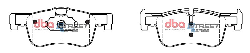 DBA Street Series Ceramic Brake Pads 156.7/155.7mm x 60.1/58.5mm DB2332SS - Front