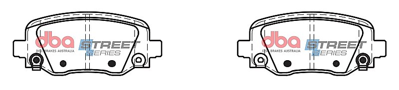 DBA Street Series Ceramic Brake Pads 115.6mm x 49.5mm DB2338SS - Rear