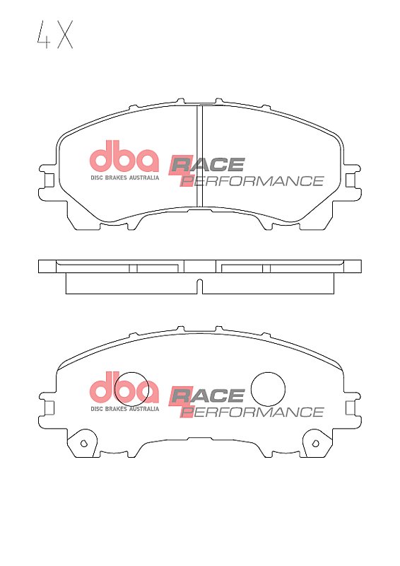 DBA Race Performance Brake Pads 151.2mm x 61.8mm DB2341RP - Front