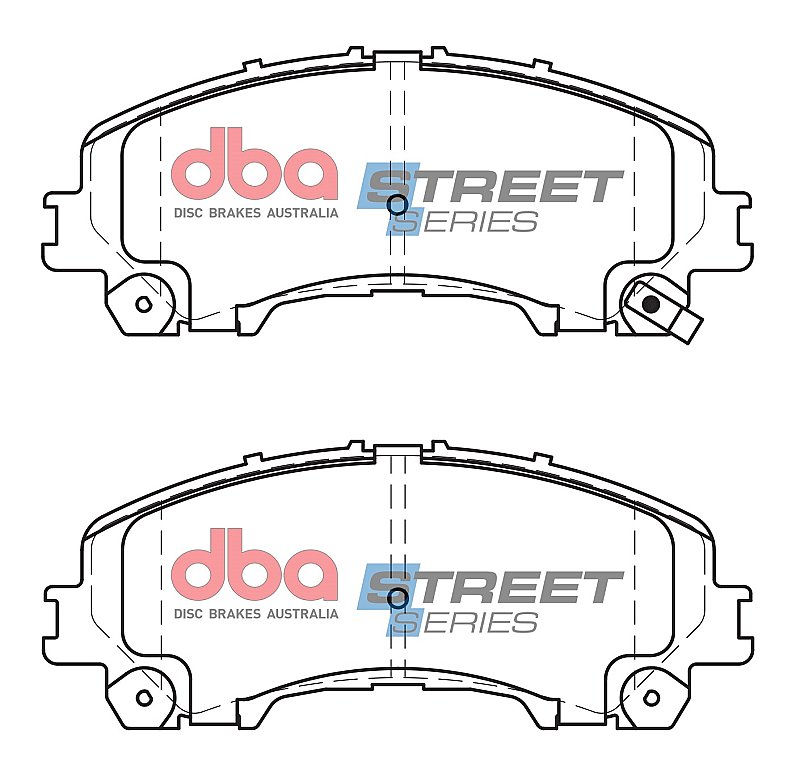 DBA Street Series Ceramic Brake Pads 151.9mm x 61.5mm DB2341SS - Front