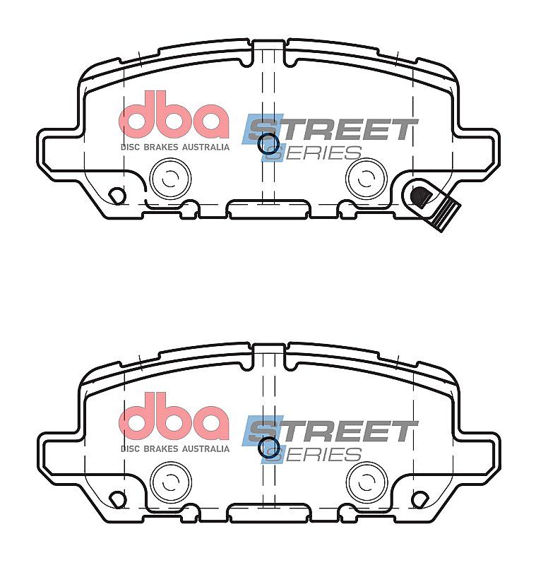 DBA Street Series Ceramic Brake Pads 116.6mm x 45.3mm DB2355SS - Rear