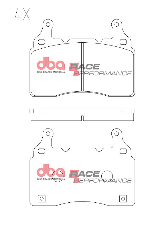 DBA Race Performance Brake Pads 131.8mm x 66.8mm DB2358ARP - Front