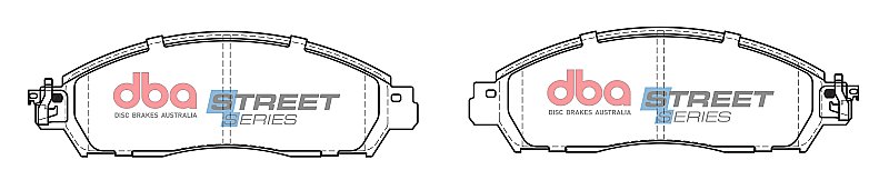 DBA Street Series Ceramic Brake Pads 165.3mm x 54mm DB2374SS - Front