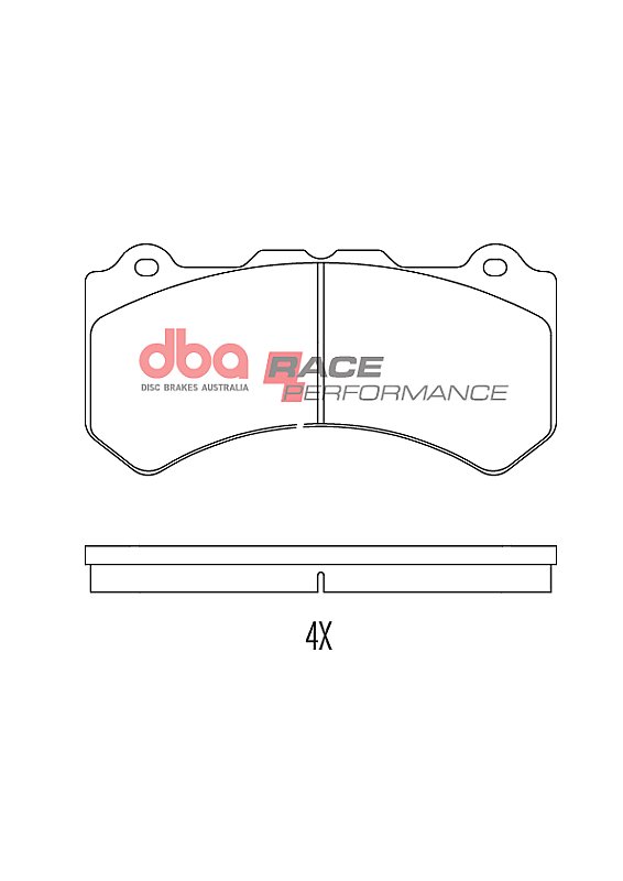DBA Race Performance Brake Pads 189.7mm x 93mm DB2375RP - Front