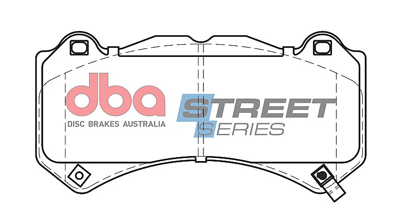 DBA Street Series Ceramic Brake Pads 189.7mm x 93mm DB2375SS - Front