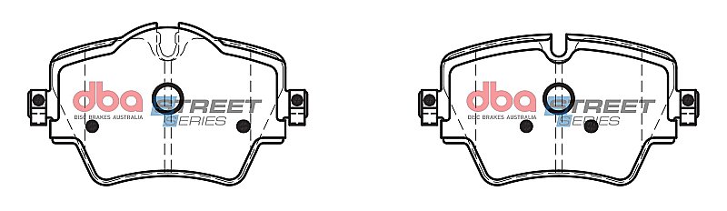 DBA Street Series Ceramic Brake Pads 129/129mm x 75/69.7mm DB2377SS - Front