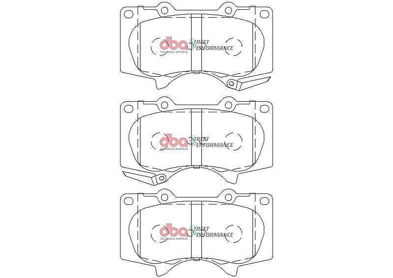 DBA Street Performance Brake Pads 134.6mm x 77.1mm DB2380SP - Front