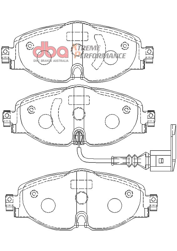 DBA Xtreme Performance Brake Pads 160.1mm x 64.5mm DB2383XP - Front
