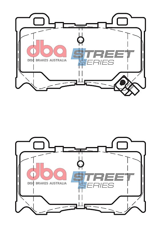 DBA Street Series Ceramic Brake Pads 127.3mm x 75.7mm DB2400SS - Front