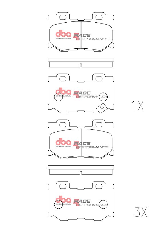 DBA Race Performance Brake Pads 99.8mm x 59.7mm DB2401RP - Rear
