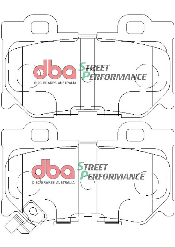 DBA Street Performance Brake Pads 99.8mm x 59.6mm DB2401SP - Rear