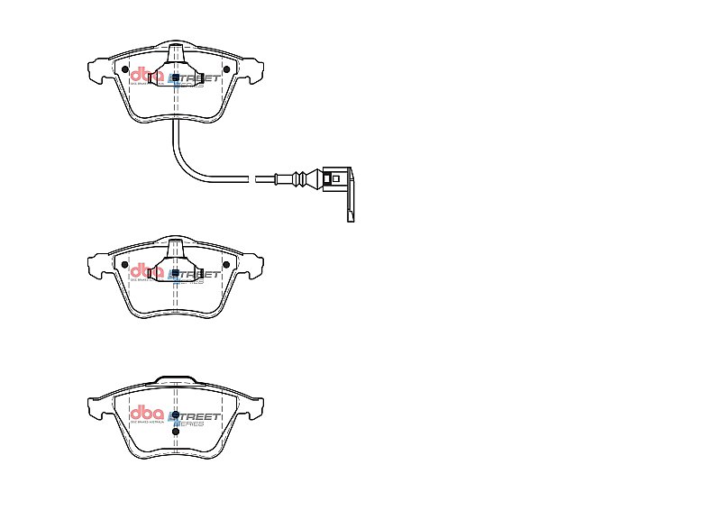 DBA Street Series Ceramic Brake Pads 155.4/155.4mm x 73/72.9mm DB2402SS - Front