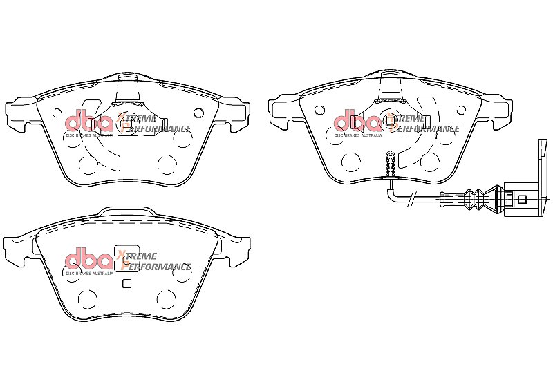 DBA Brake Kit - 4000 Series T3 Slotted & Xtreme Performance Brake Pads (2x DBA42808S + DB2402XP) DBA42808S-2402XP