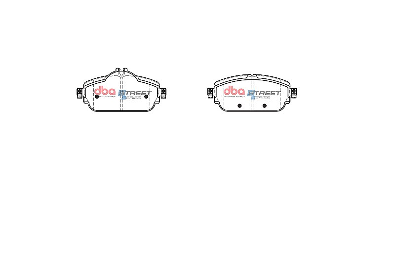 DBA Street Series Ceramic Brake Pads 144/144mm x 70.1/60mm DB2403SS - Front