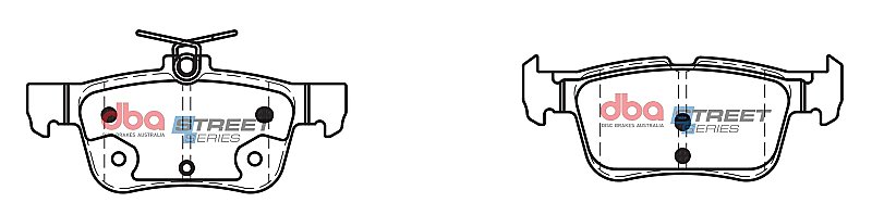 DBA Street Series Ceramic Brake Pads 123.2/123.2mm x 53/48.4mm DB2406SS - Rear