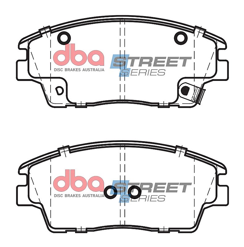 DBA Street Series Ceramic Brake Pads 126.8mm x 60.7mm DB2424SS - Front
