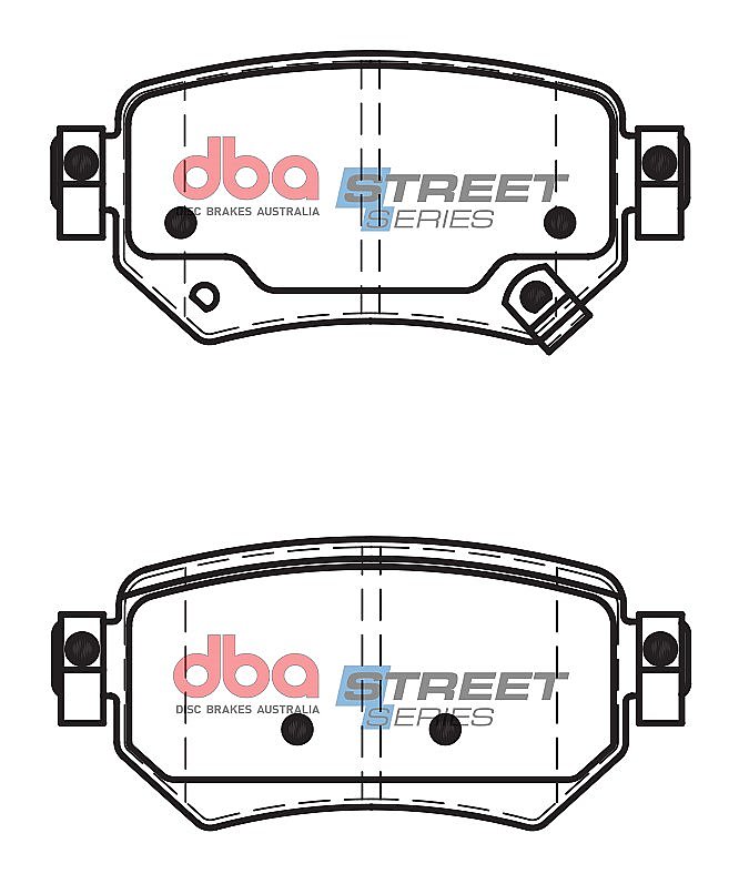 DBA Street Series Ceramic Brake Pads 104.1mm x 47.5mm DB2425SS - Rear