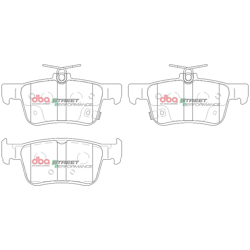 DBA Street Performance Brake Pads 122.4/122.4mm x 53.5/48.5mm DB2429SP - Rear