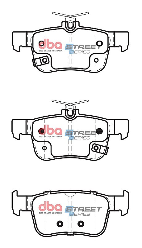 DBA Street Series Ceramic Brake Pads 122.4/122.4mm x 53.5/48.5mm DB2429SS - Rear