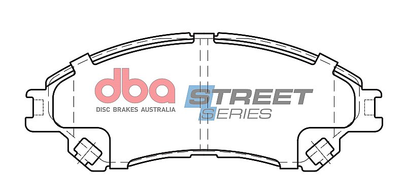 DBA Street Series Ceramic Brake Pads 141.9mm x 54.9mm DB2430SS - Front