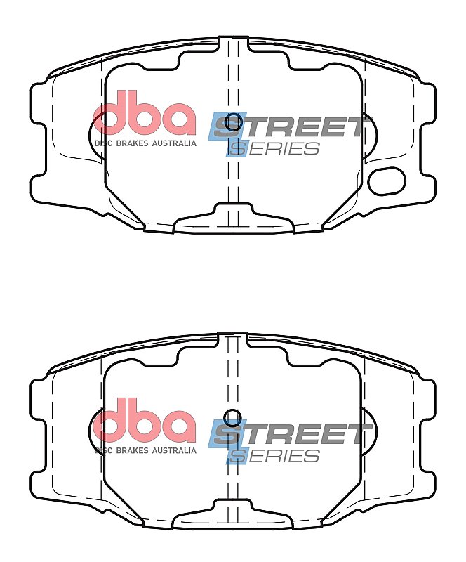 DBA Street Series Semi-Metallic Brake Pads 125.2mm x 60mm DB2435SS - Front