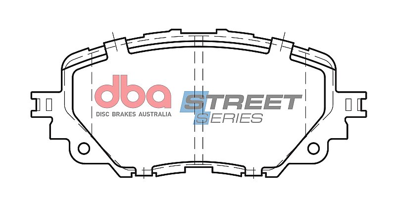 DBA Street Series Ceramic Brake Pads 122.2mm x 53.8mm DB2441SS - Front