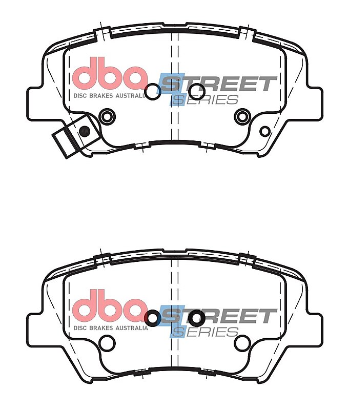 DBA Street Series Ceramic Brake Pads 132.8mm x 60mm DB2443SS - Front