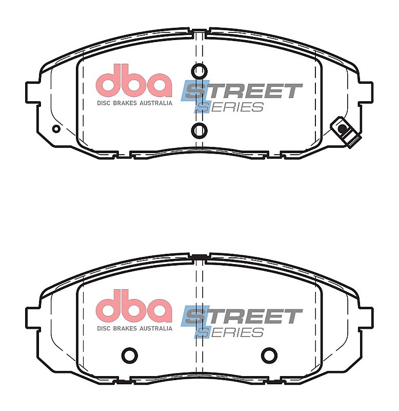 DBA Street Series Semi-Metallic Brake Pads 161mm x 60.5mm DB2454SS - Front