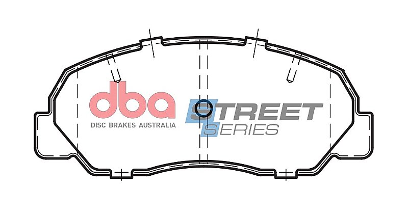DBA Street Series Semi-Metallic Brake Pads 127.8mm x 52.3mm DB292SS - Front