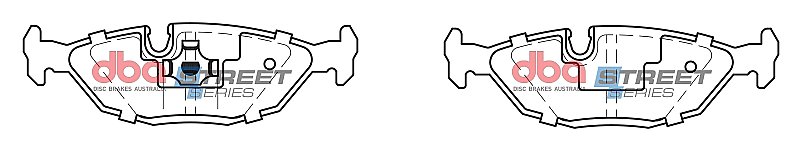 DBA Street Series Ceramic Brake Pads 125mm x 37.6mm DB296SS - Rear