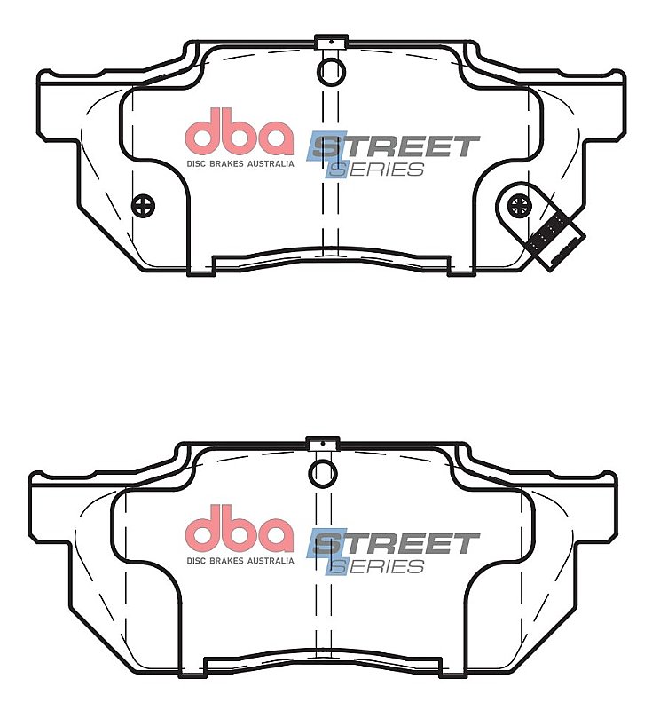 DBA Street Series Ceramic Brake Pads 115.7mm x 45.1mm DB300SS - Front