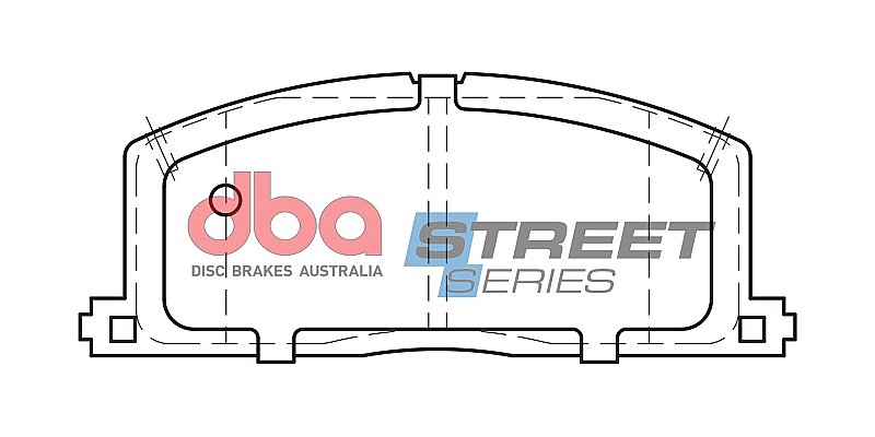 DBA Street Series Ceramic Brake Pads 119.6mm x 47.5mm DB308SS - Front