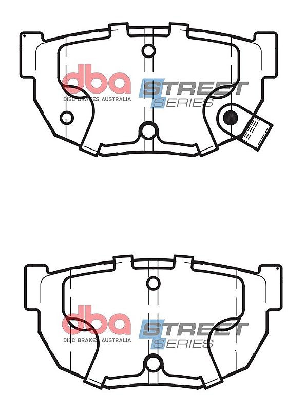 DBA Street Series Ceramic Brake Pads 85.4mm x 42.9mm DB325SS - Rear