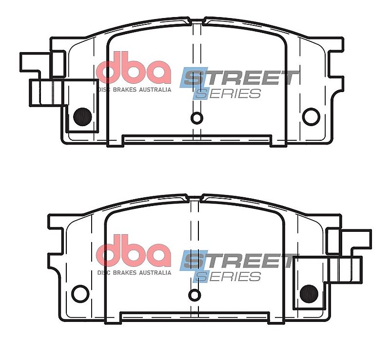 DBA Street Series Ceramic Brake Pads 110.5/115.6mm x 49.4/49.4mm DB327SS - Front
